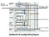 Modified NC-30 Headight Wiring Diagram